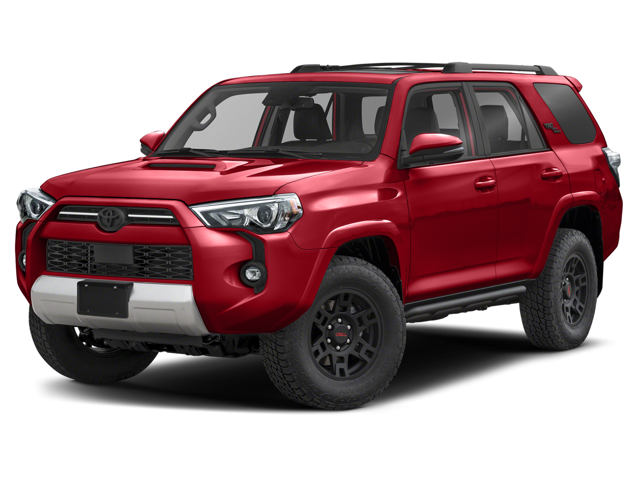 2024 Toyota 4Runner TRD Off-Road Premium in Barcelona Red Metallic — front three-quarter view