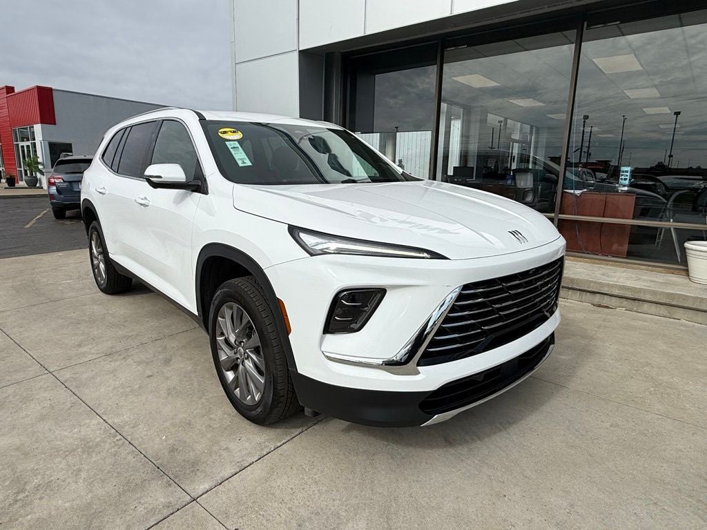 2025 Buick Enclave Preferred in Summit White — front three-quarter view
