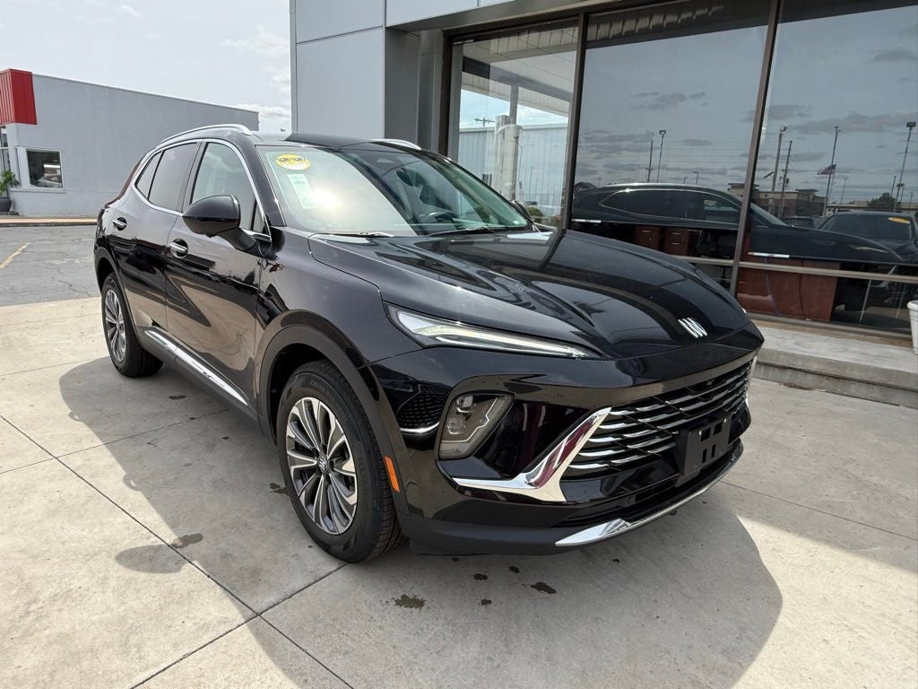 2024 Buick Envision Preferred in Ebony Twilight Metallic — front three-quarter view