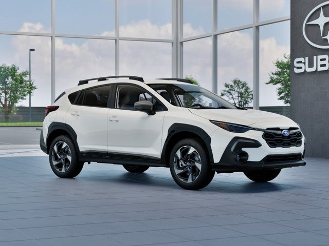 2026 Subaru CROSSTREK Limited in Crystal White Pearl — front three-quarter view
