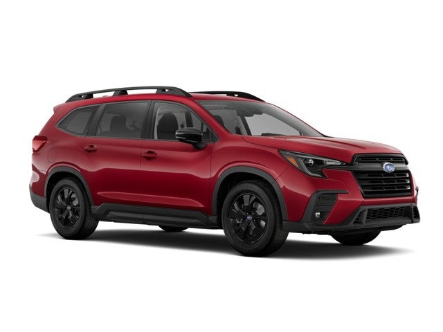 2026 Subaru ASCENT Premium 7-Passenger in Crimson Red Pearl — front three-quarter view