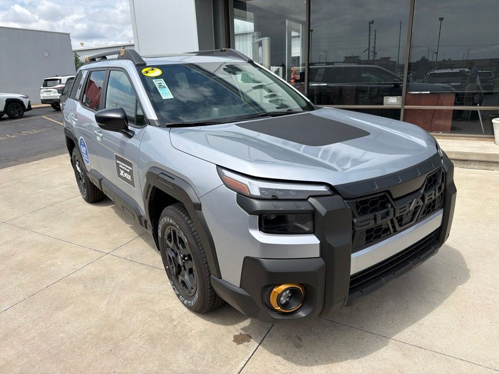 2026 Subaru OUTBACK Wilderness in Ice Silver Metallic — front three-quarter view